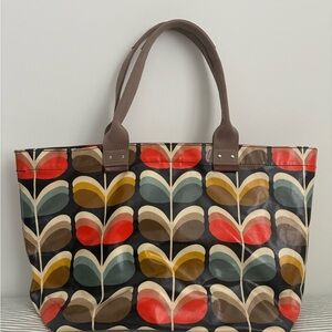 Orla Kiely Multicolor Leaf Pattern Shoulder Bag